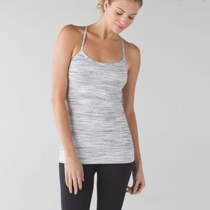 Lululemon Power Y Tank heathered grey size 6